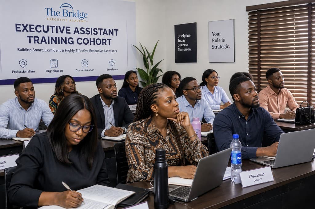 Executive Assistant training cohort at The Bridge Executive Academy